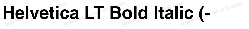 Helvetica LT Bold ltalic (字体转换